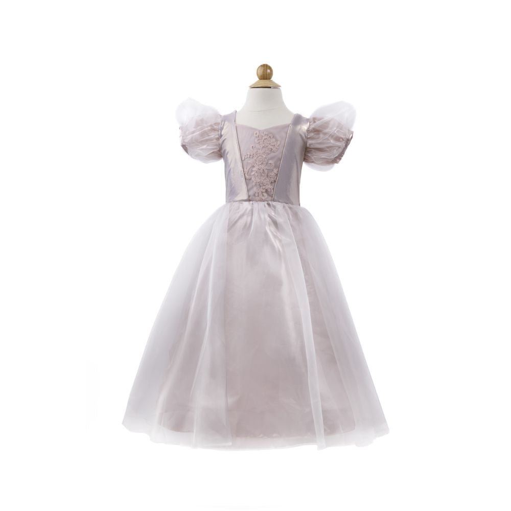 Exquisite Platinum Princess Gown for Kids in Size Range 5 - 6