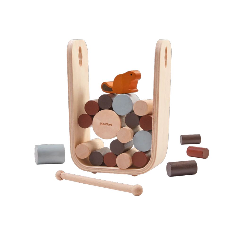 Plan Toys' Exciting Timber Tumble Game for Hand - Eye Coordination