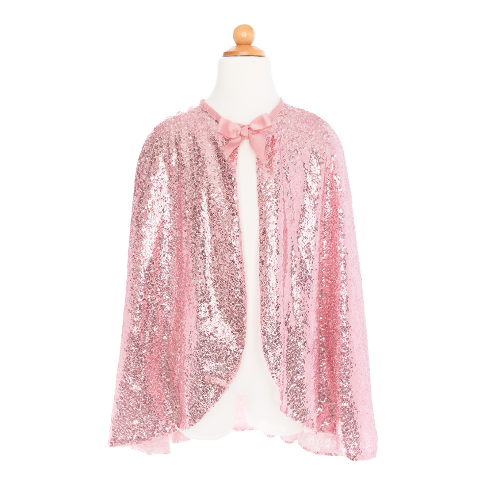Exquisite Precious Pink Sequined Cape Suitable for Kids Sizes 5 - 6