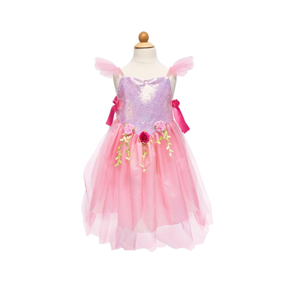 Gorgeous Pink Sequined Forest Fairy Tunic for Kids in Size 3 - 4