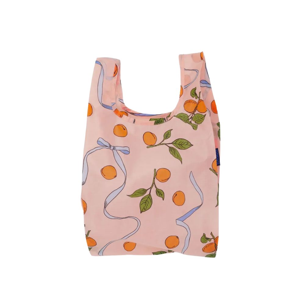 BAGGU Baby Reusable Shopping Bag - Apricots & Ribbons Design