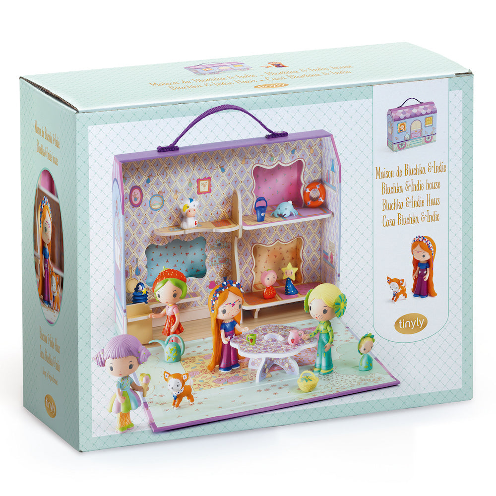 Djeco's Adorable Tinyly House Set - Bluchka & Indie Retro Figurines