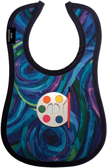 Handmade USA Artistic Bib Slicks with Vinyl and Vegan Leather