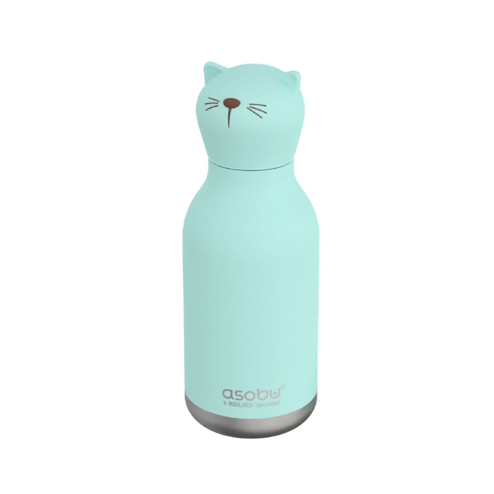 16 oz Bestie Silicone Animal-Themed Cat Bottle for All Ages