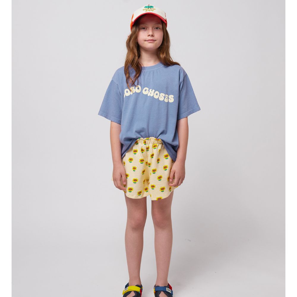 Bobo Choses Off - white Sunflower - Printed Playful Shorts