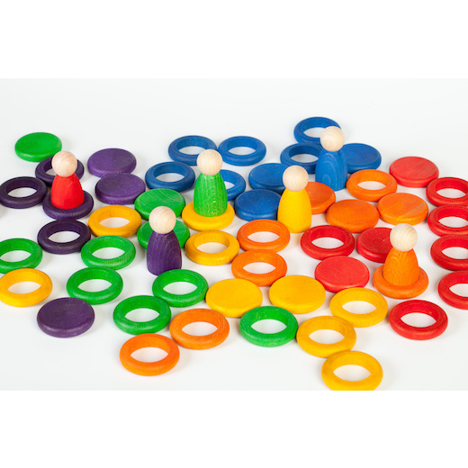 Grapat Nins Colorful Rings and Coins Set for Interactive Play