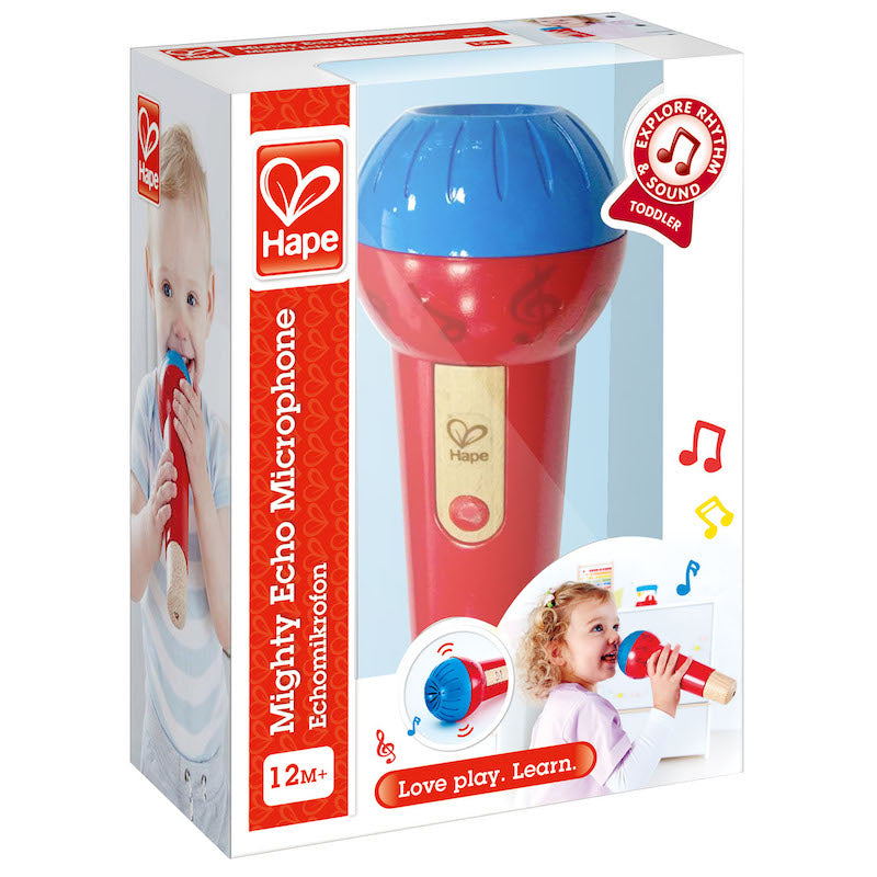 Hape High - quality Battery - free Mighty Echo Singing Microphone for 12+ Months Kids