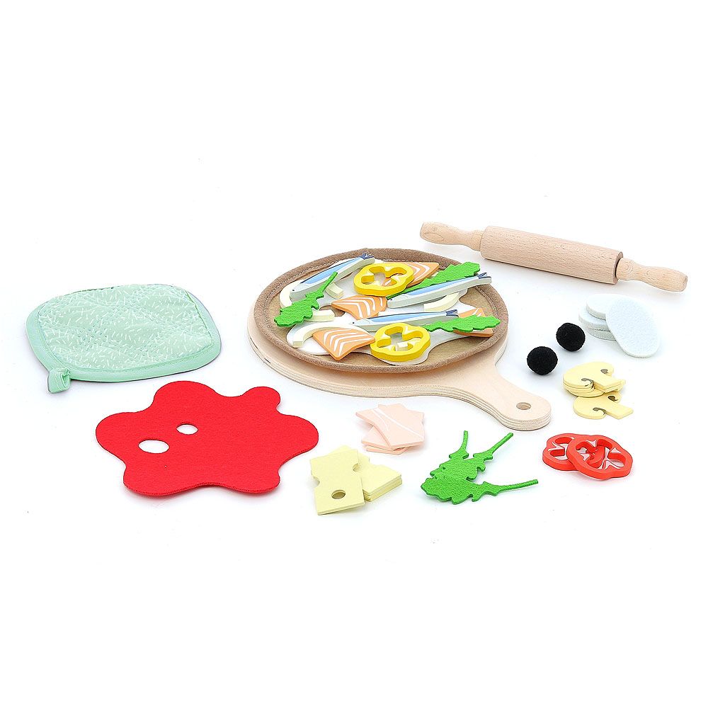 Vilac Wooden Pizza Making Workshop - Pizza Della Mamma Set