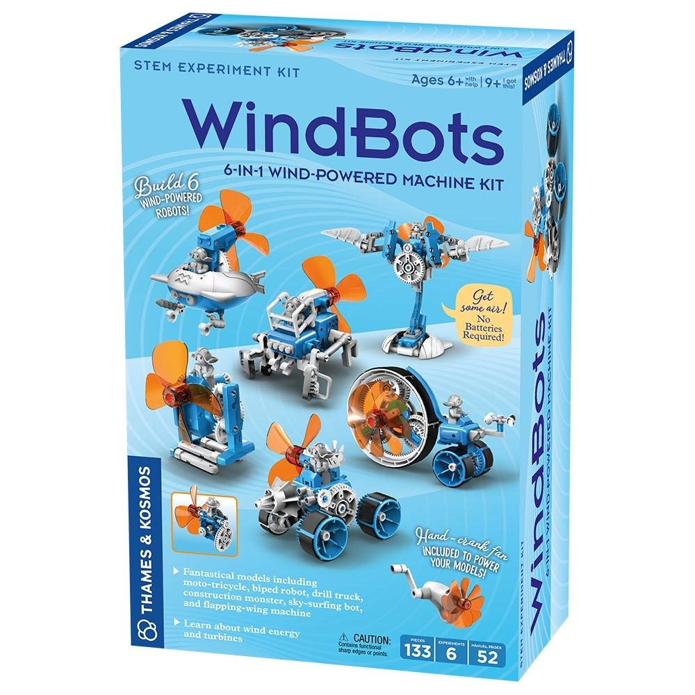 6-in-1 Wind-Powered Educational Machine Building Kit - Windbots