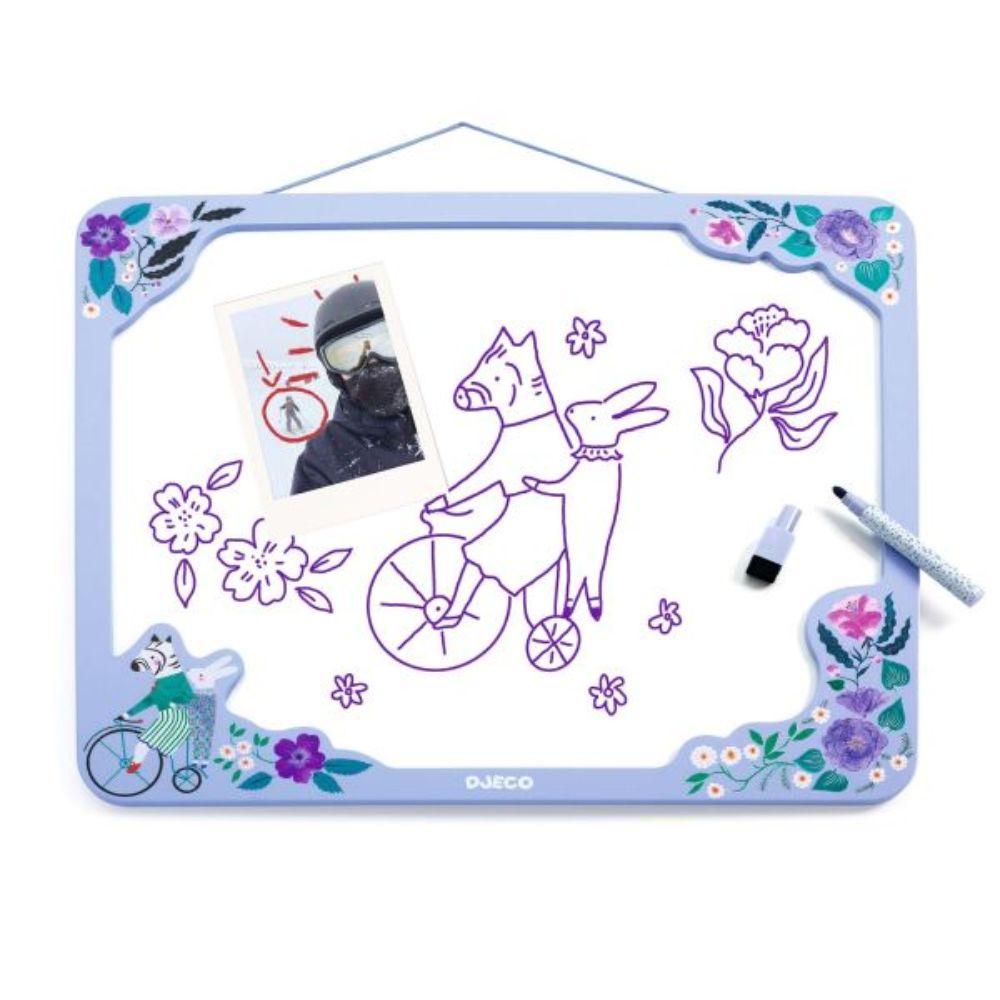 Djeco Zebra-themed Magnetic Writing and Decorating Board