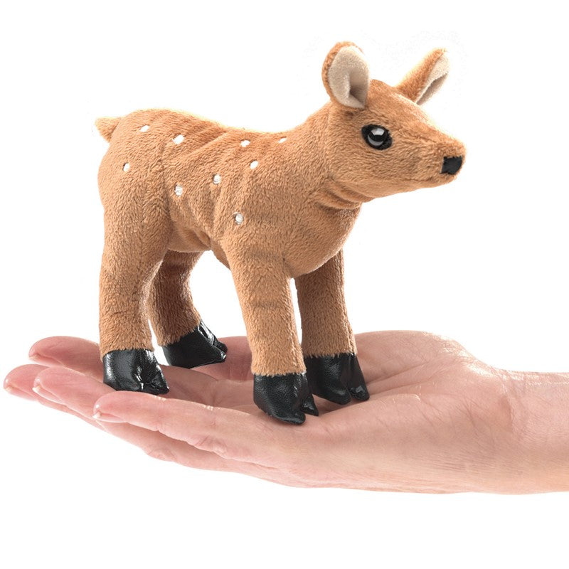 Adorable Miniature Fawn Finger Puppet for Wildlife Enthusiasts