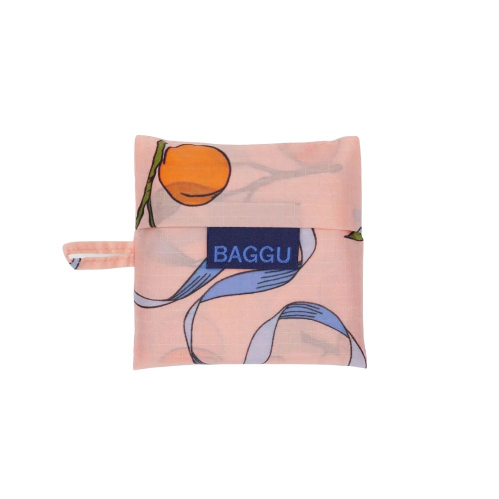 BAGGU Baby Reusable Shopping Bag - Apricots & Ribbons Design
