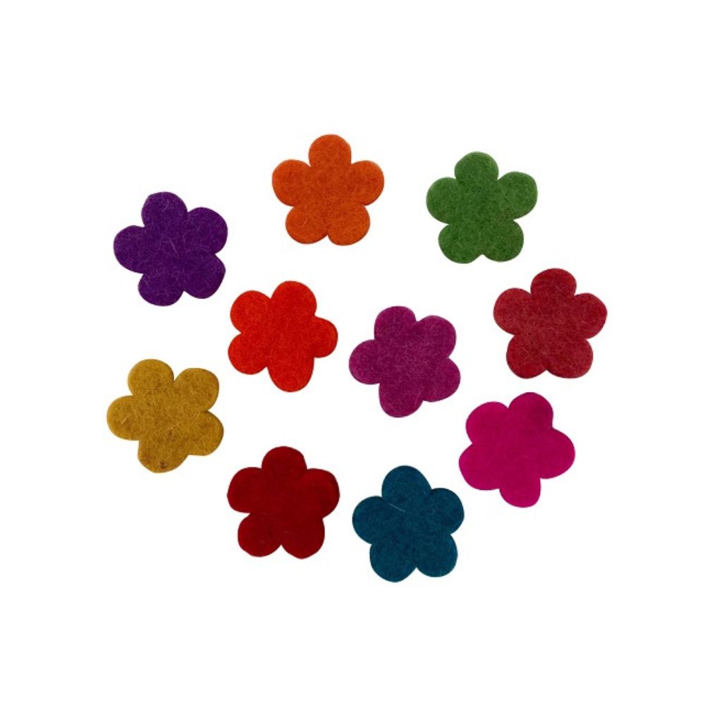 Die-Cut Flowers 3.5cm Bright Colours 100 pcs