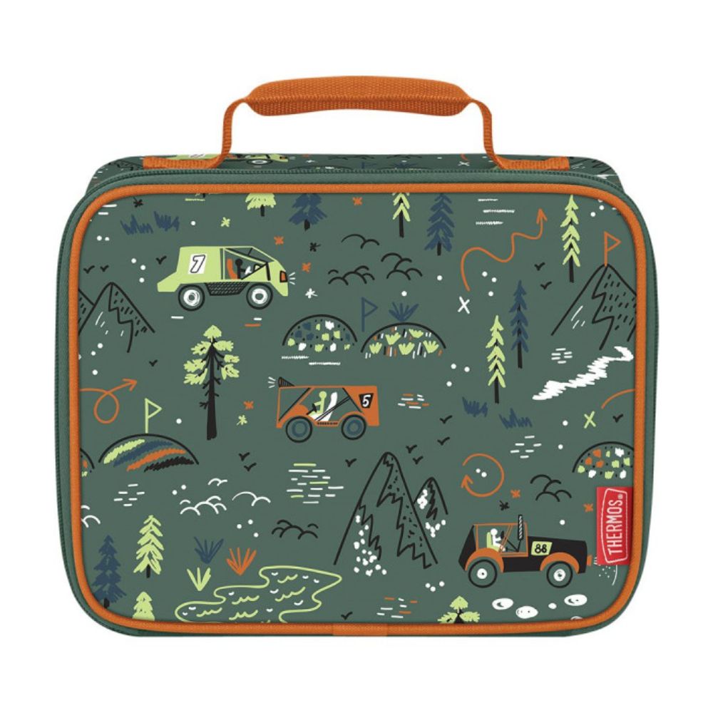 Cool Off-Road Themed Soft Thermos Lunch Box for Kids
