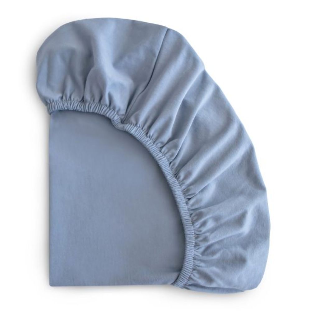 Mushie Organic Cotton Stretchy Tradewinds Crib Sheet for Baby's Comfort