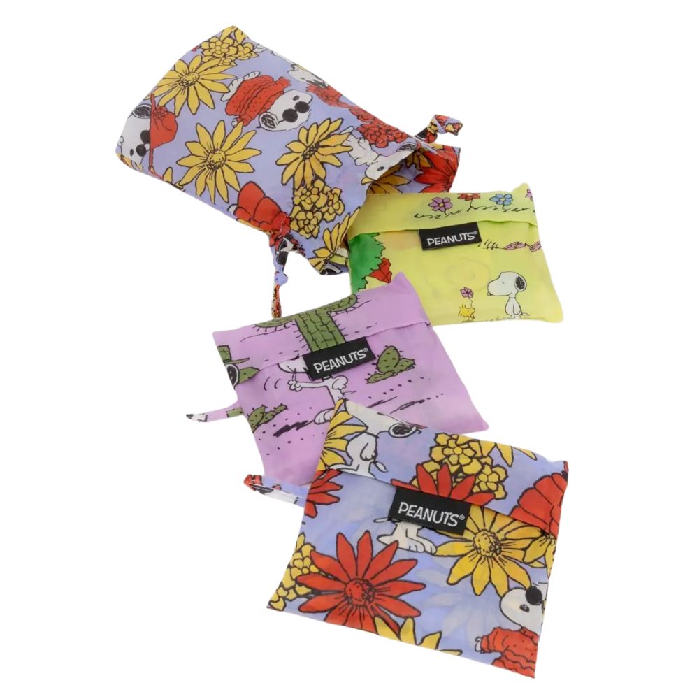 Baggu Standard Peanuts Reusable Shopping Bags, Set of Three