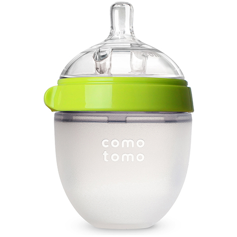 COMOTOMO Natural Feel Single - Pack Baby Bottle, 150mL, Green Color