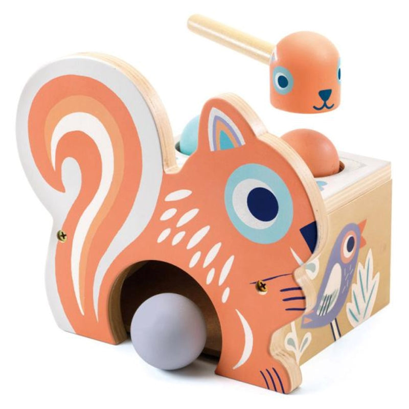 Djeco BabyNut Wooden Tapping Game for 18+ Months Toddlers