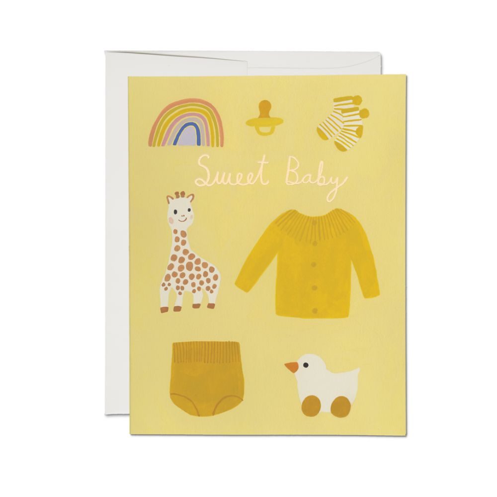 Yellow Card for Babies - Ideal for Special Occasions