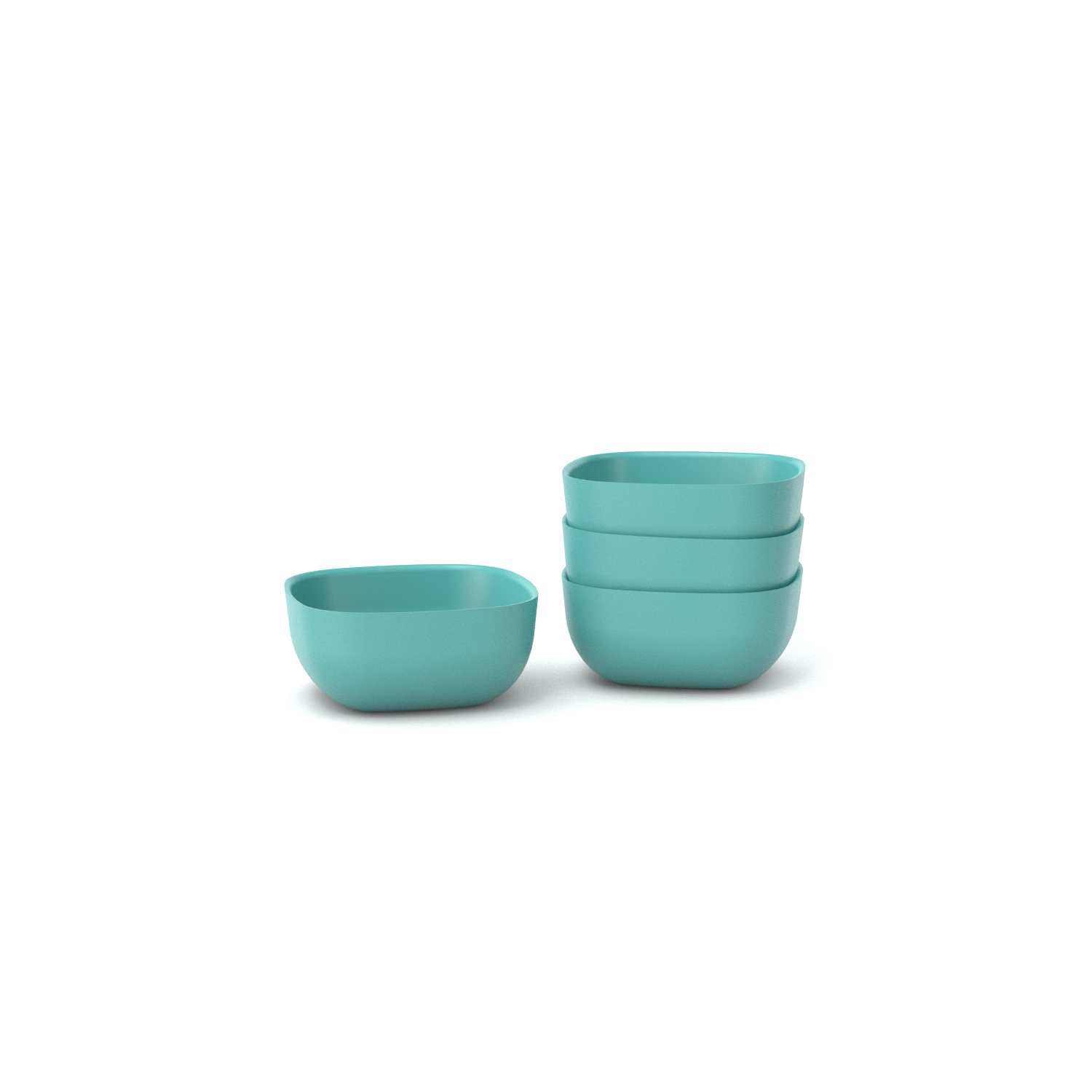 Ekobo Biodegradable Biobu Gusto Small Eating Bowl - Lagoon Color, 8-Ounce Capacity