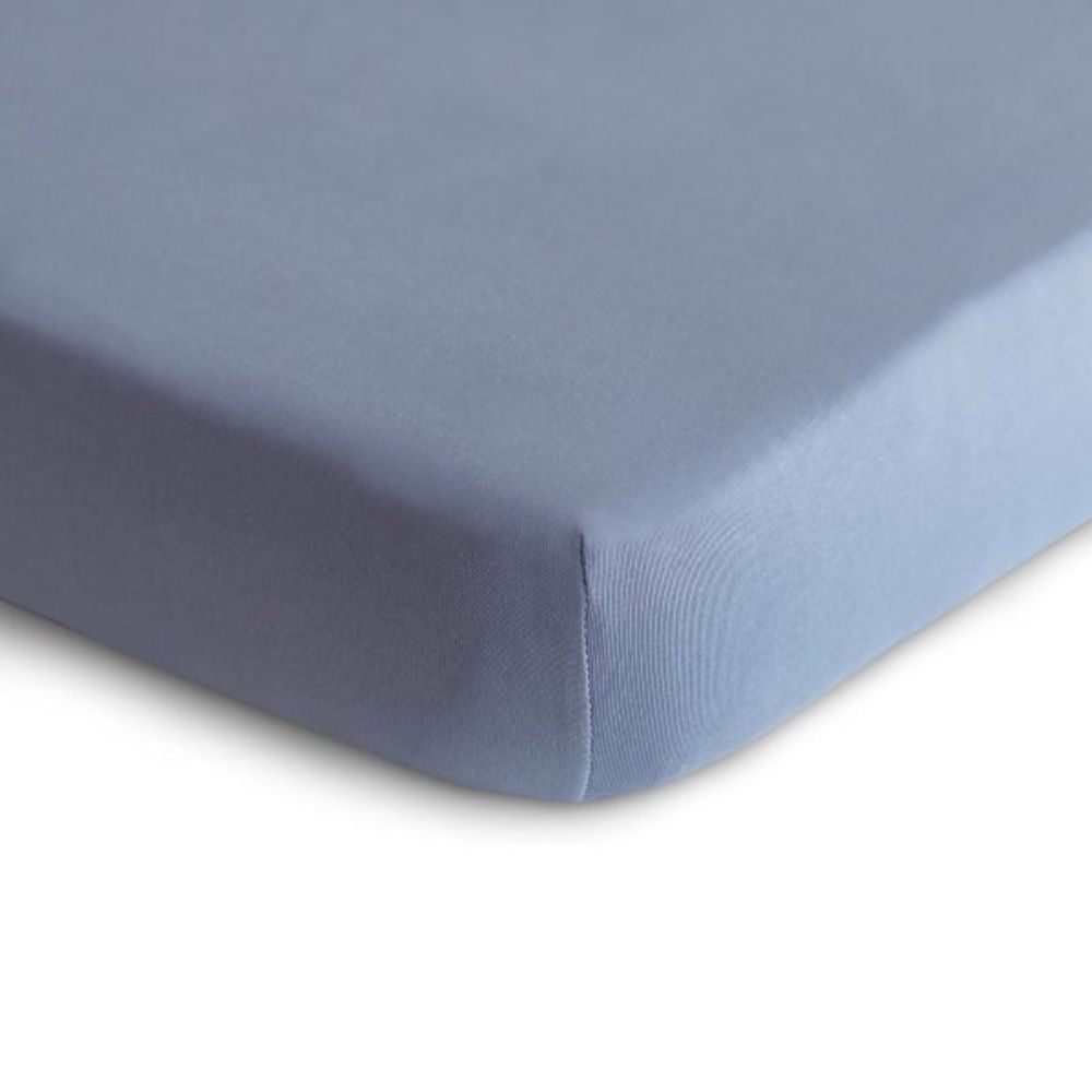 Mushie Organic Cotton Stretchy Tradewinds Crib Sheet for Baby's Comfort