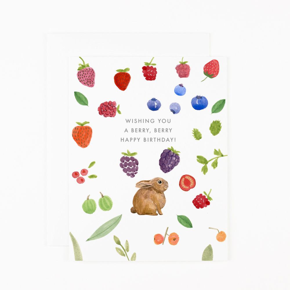 An Ecologically-Friendly Berry Happy Birthday Card for Memorable Wishes