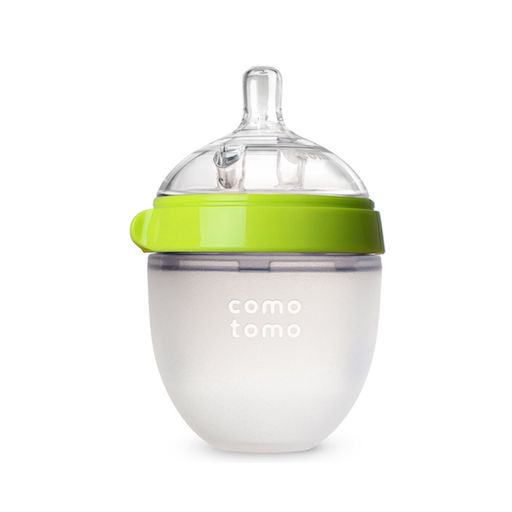 COMOTOMO Natural Feel Single - Pack Baby Bottle, 150mL, Green Color