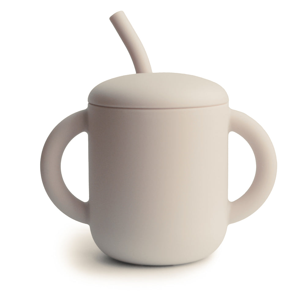 Mushie 100% Food Grade Silicone Training Cup with Straw for Little Hands
