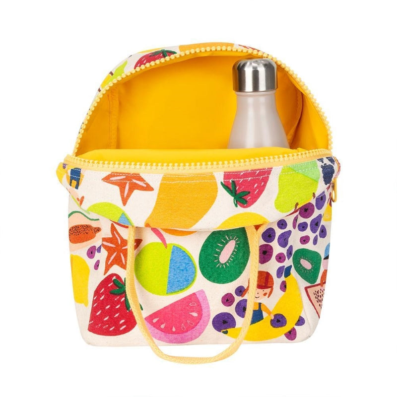 Fluf Organic Cotton Zipper Lunch Bag - Encourage Colorful Eating
