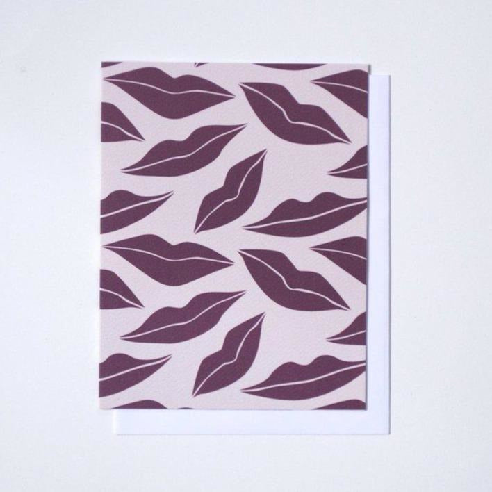 Exquisite Banquet Valentine's Day and Special Occasion Hot Lips Greeting Card