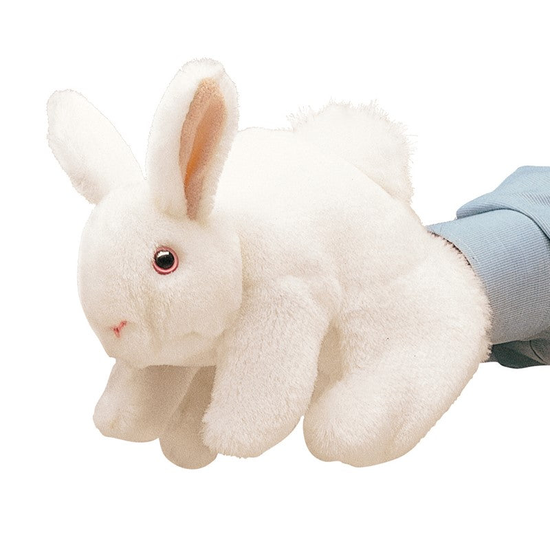 Soft White Bunny Rabbit Hand Puppet - Ideal for Young Children