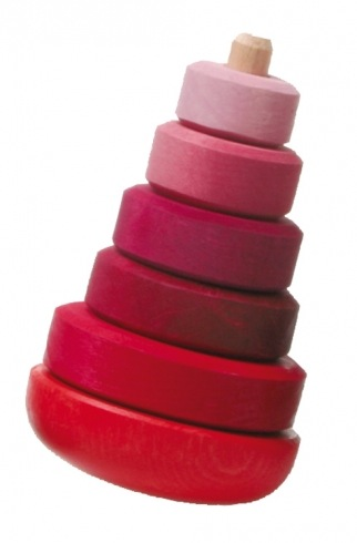 Pink Grimm's Wobbly Stacking Tower - 6 - Piece Toy for Kids