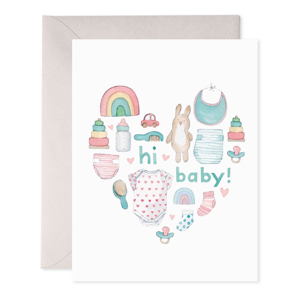 Adorable Baby Heart - Shaped Greeting Card