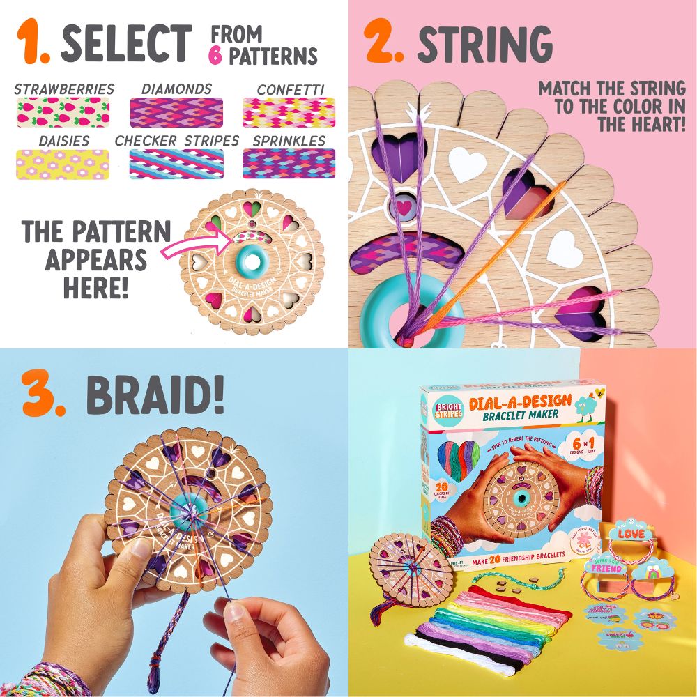 Innovative Dial - Operated Design Bracelet Wheel for Crafting Friendship Bracelets