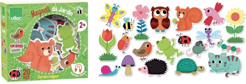 Vilac Brand Wooden Garden Themed Magnets for Kids