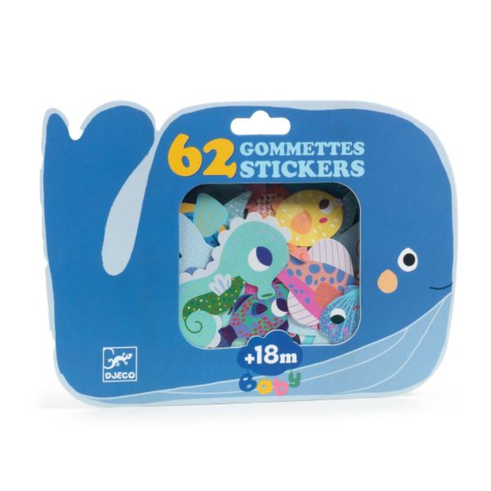 Djeco Sea Animals Decorative Stickers - Ideal for Kids