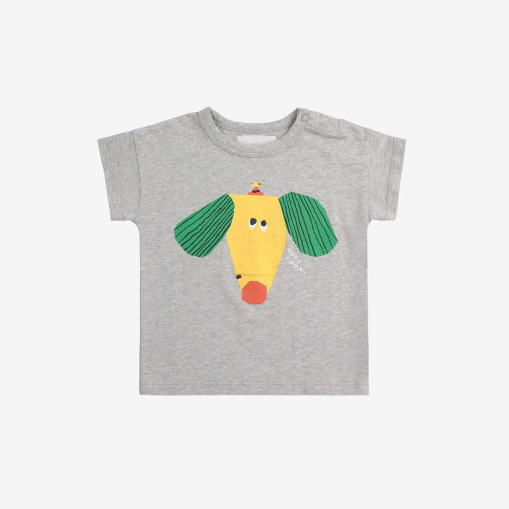 Bobo Choses Comfortable Organic Cotton Happy Dog Short - Sleeved T - Shirt for Kids
