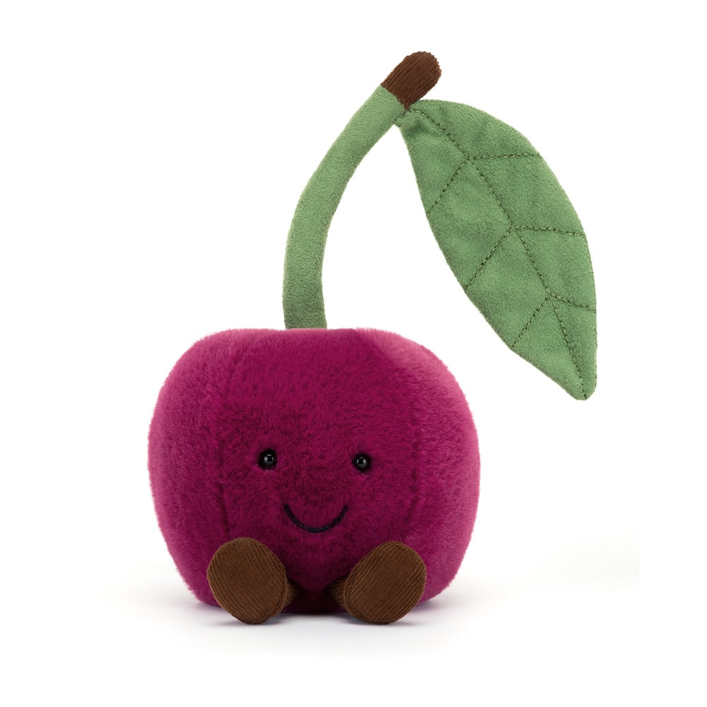 Charming Amuseables Magenta Fur Cherry with Stitch Smile