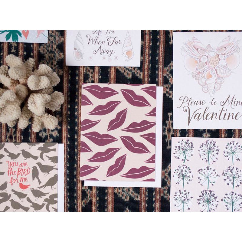 Exquisite Banquet Valentine's Day and Special Occasion Hot Lips Greeting Card