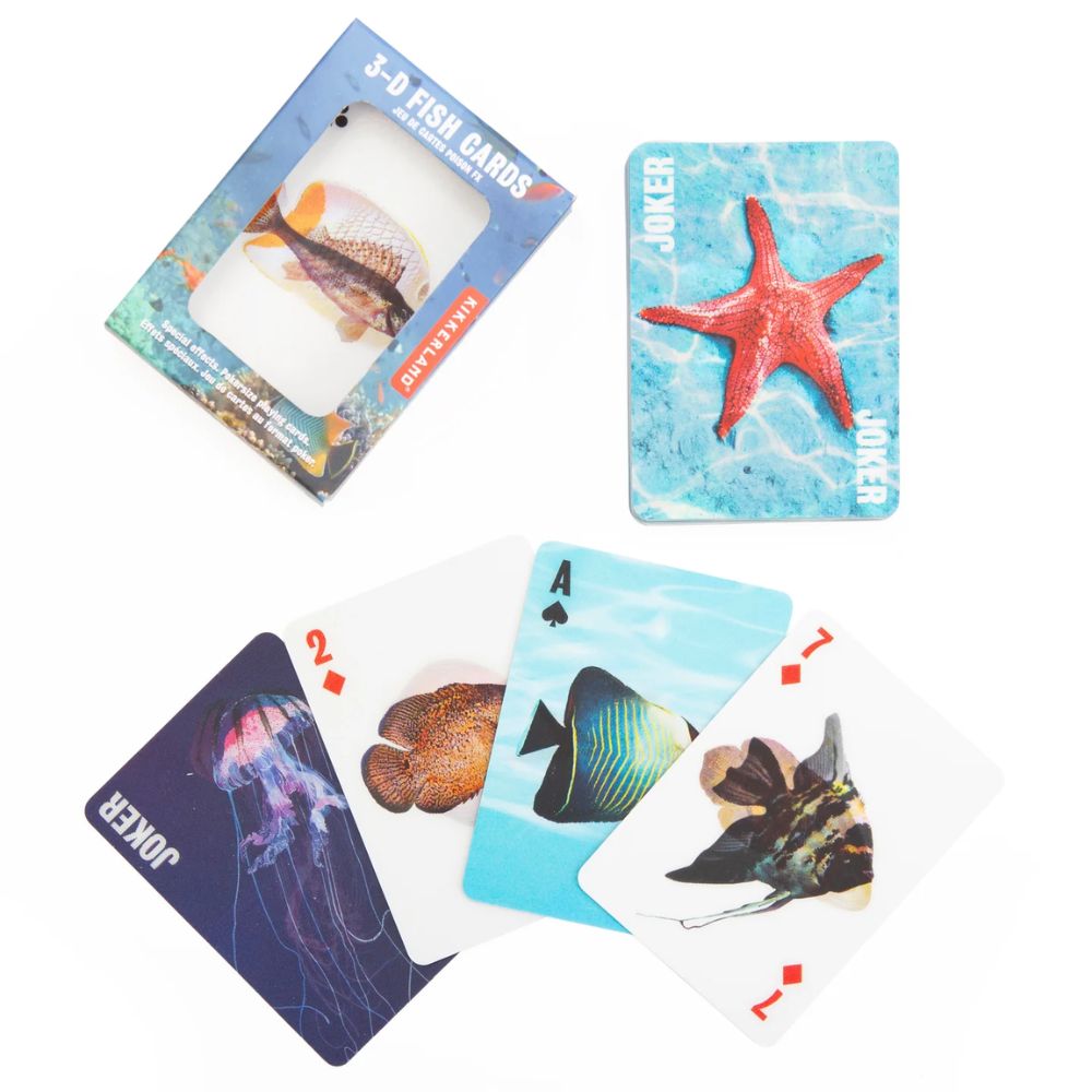 3D Lenticular Fish-themed Poker Size Playing Cards