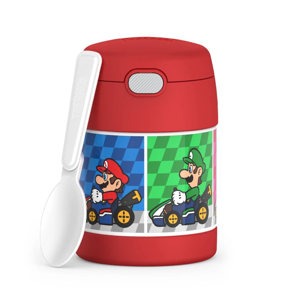 Thermos 290mL Stainless Steel Kids' FUNtainer Food Jar with Mario Themed Design