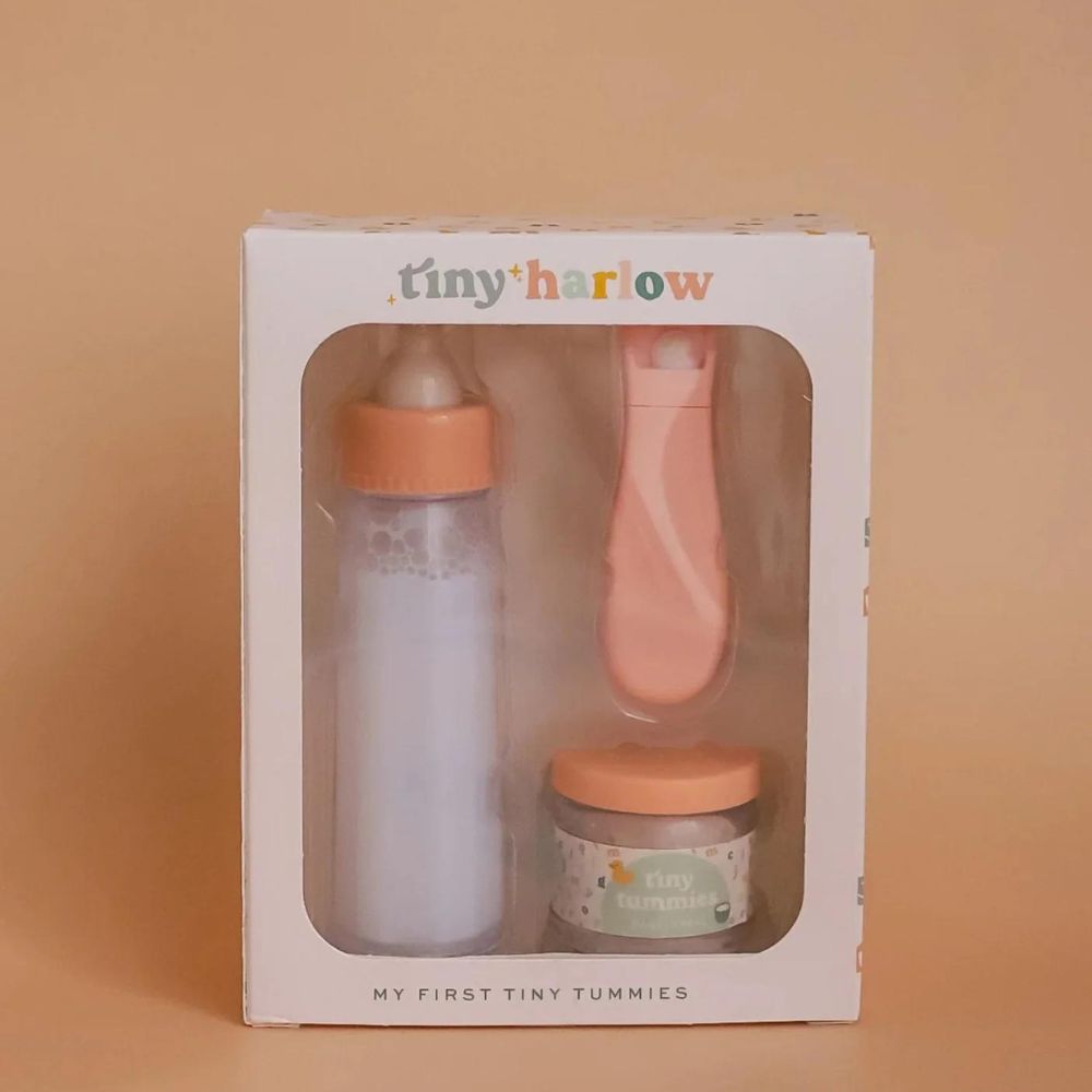 Adorable Tiny Harlow Tiny Tummies Gift Set with Cereal and Magic Milk Bottle
