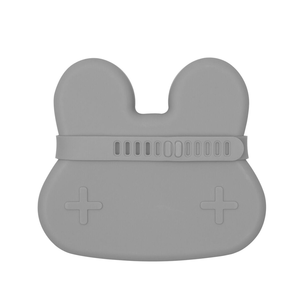 Dark Grey Food - Grade Silicone Snackie Bunny for Toddlers