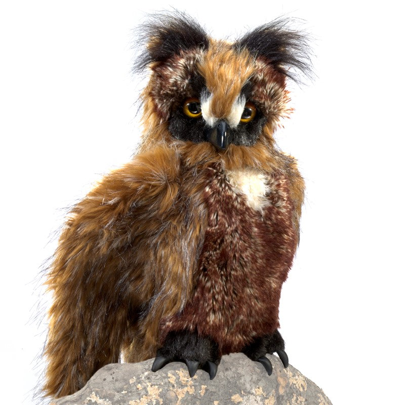 High - Quality Hand Puppet of the Majestic Great Horned Owl