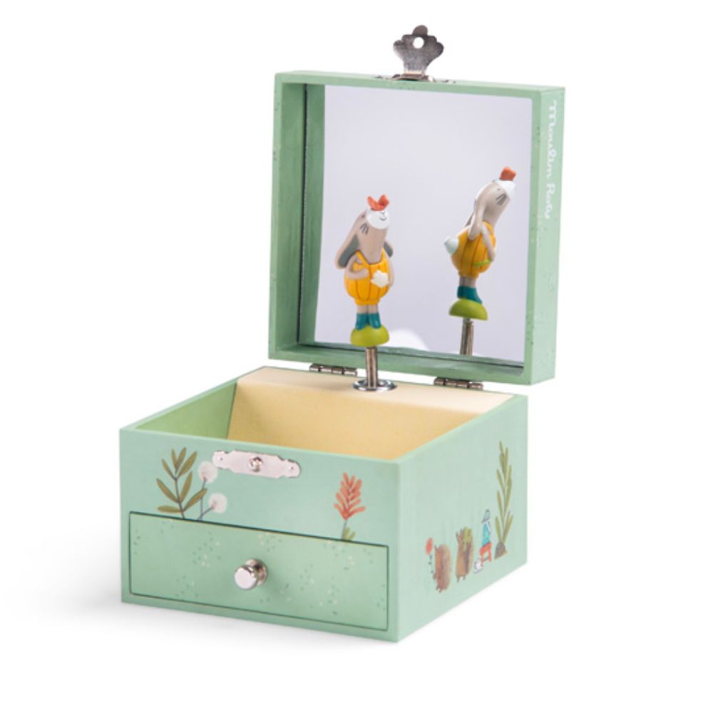 Moulin Roty Musical Jewellery Box - Trois Petits Lapins Design