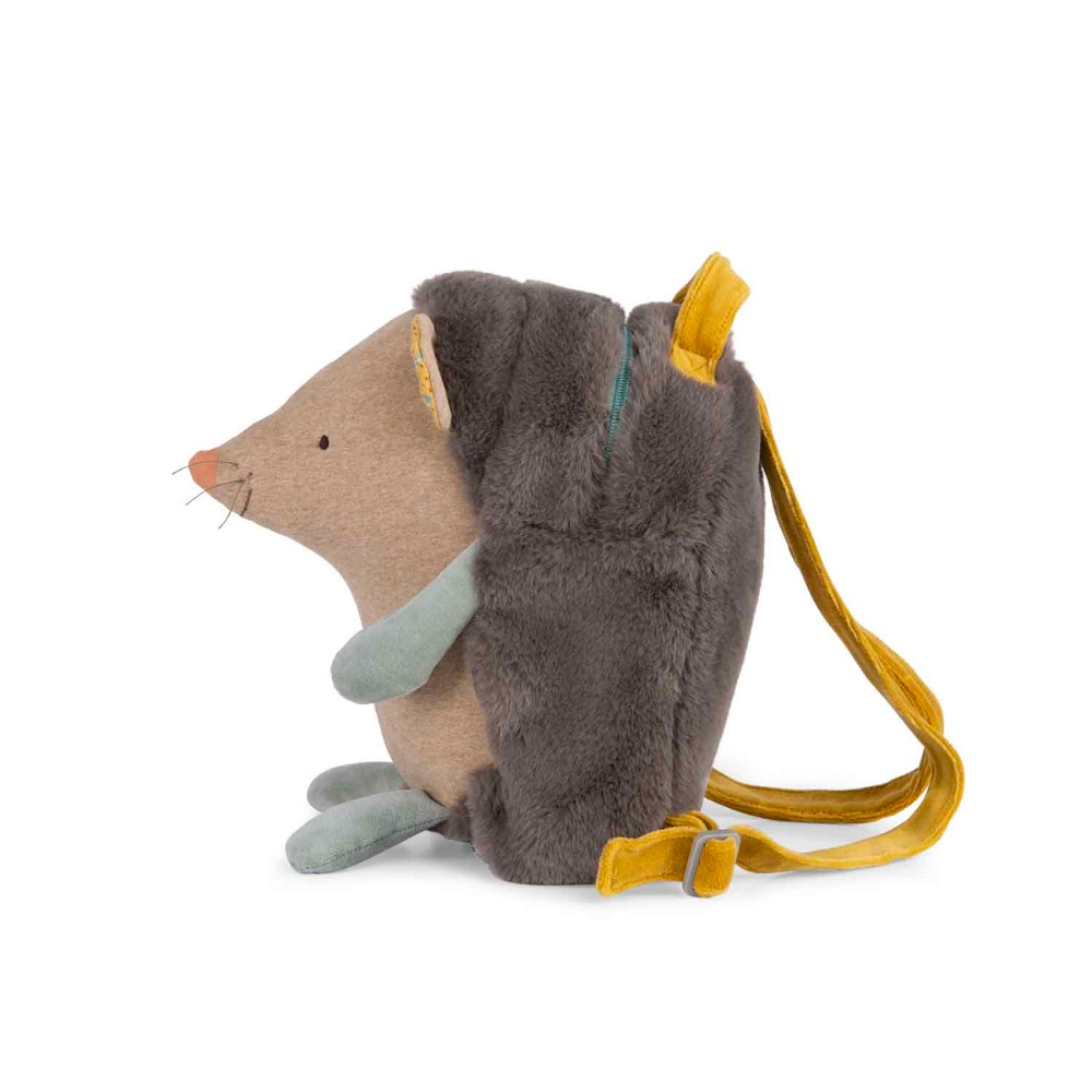 Moulin Roty Three Little Rabbits Brand Hedgehog-Shaped Children's Backpack for Fun and Practical Use