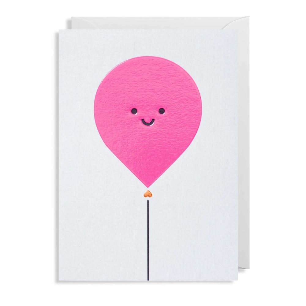 Large Pink Decorative Balloon - Inspired Greeting Card