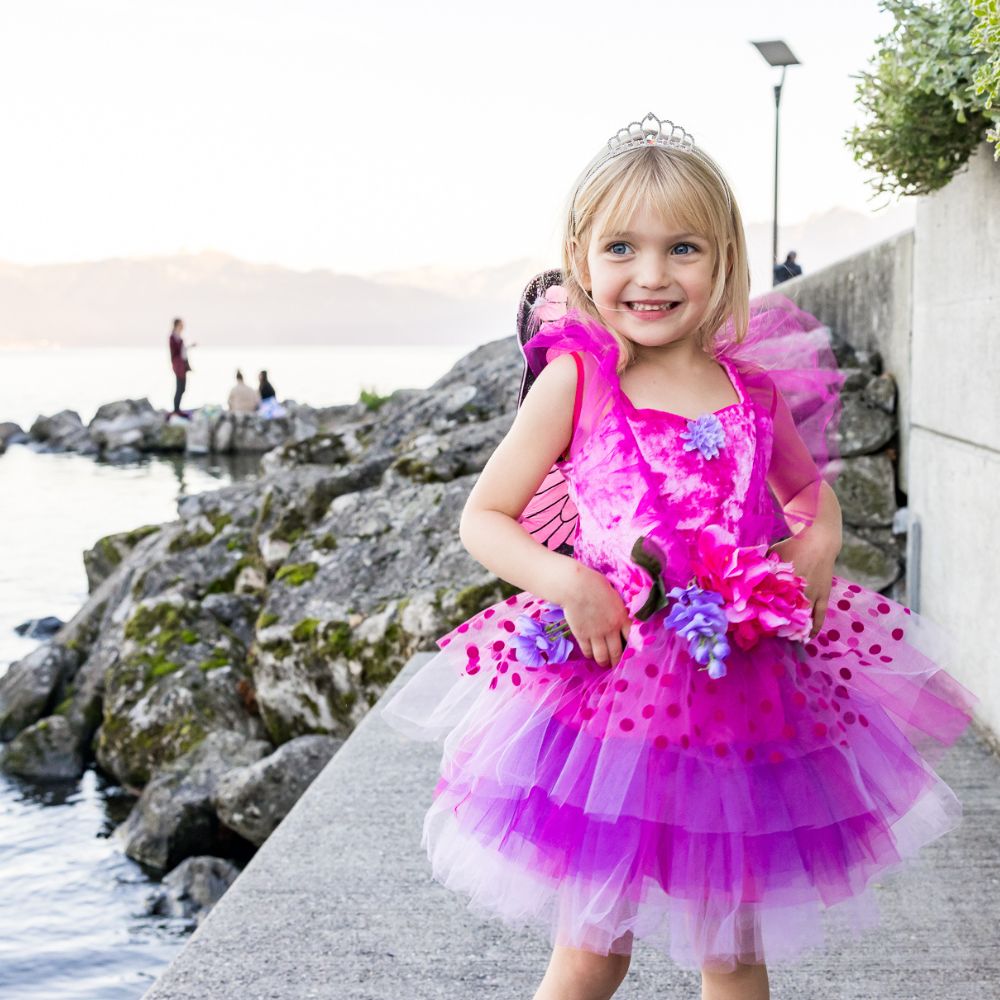 Deluxe Fairy Blooms Dress with Detachable Wings, Size 5 - 6