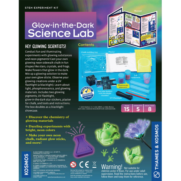 Illuminating Glow-in-the-Dark Science Lab Kit for Kids Aged 8+