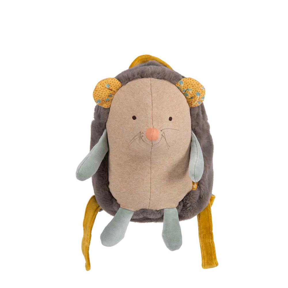 Moulin Roty Three Little Rabbits Brand Hedgehog-Shaped Children's Backpack for Fun and Practical Use